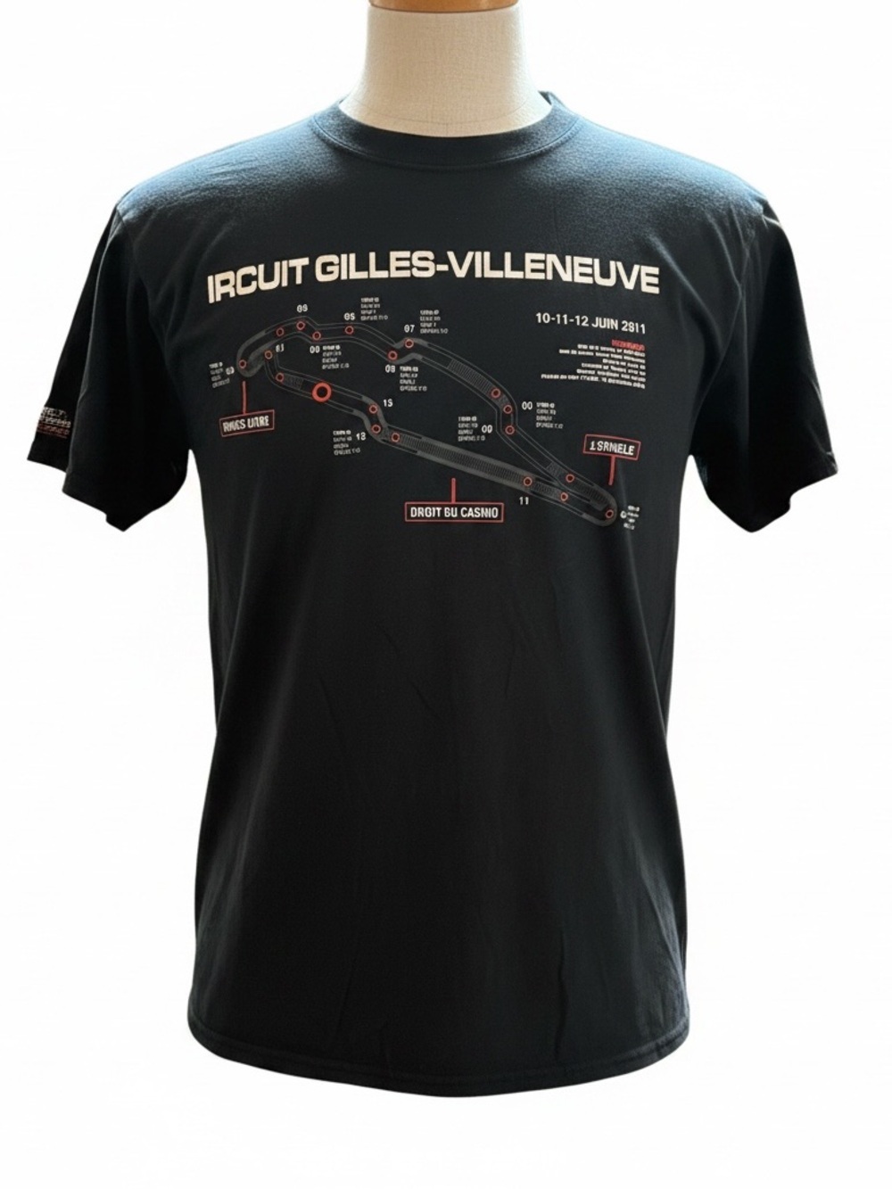 Circuit Gilles-Villeneuve Men's Black Graphic Tee - Motorsport Track Print